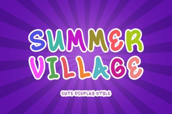 Summer Village: A Playful Display Font for Creative Projects